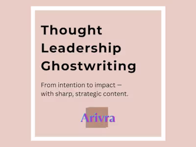 Sample Thought Leadership Ghostwriting for Founders