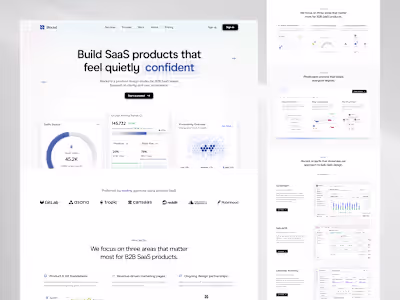 Minimal SaaS Landing Page Design for Blockd