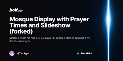 Mosque Display with Prayer Times and Slideshow (forked)