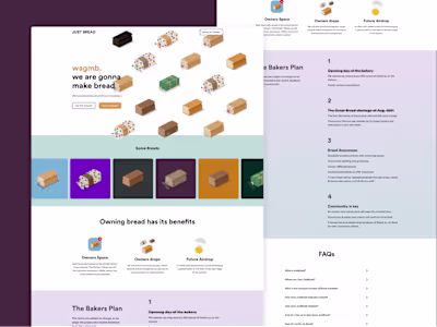 JustBread NFT Collection website