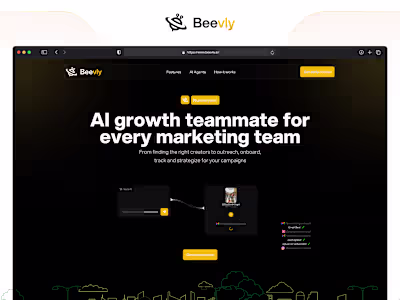 Beevly Landing Page Design and Development