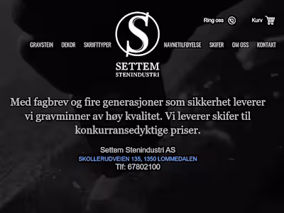 Settem steinindustri AS Gravsteiner i alle prisklasser