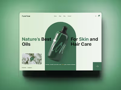 Oil E-commerce Web Design 