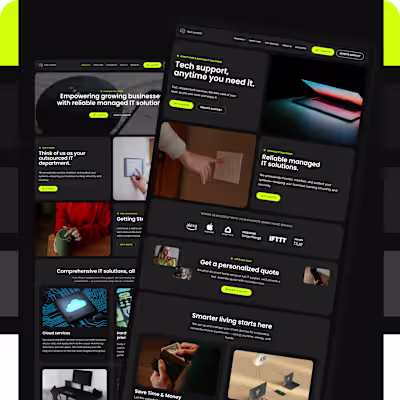 Tech Support Marketing Website