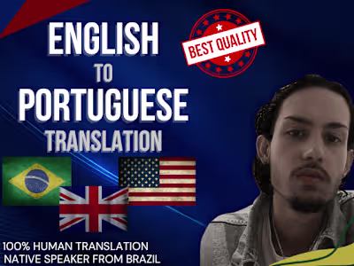 Professional and Human Translation from English to Portuguese
