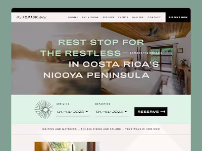 Nomadic UI Design & Webflow Development 