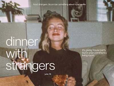 Dinner with Strangers Event Promotion