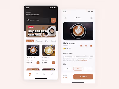 Coffee App design