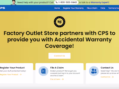 Factory Outlet Store - Landing Page