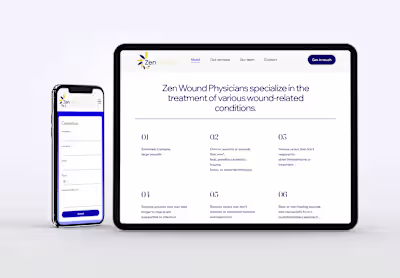 Wix Studio Website for Wound Care Physician Network