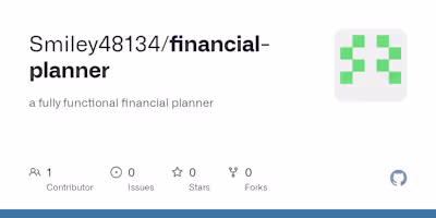 GitHub - Smiley48134/financial-planner: a fully functional fina…