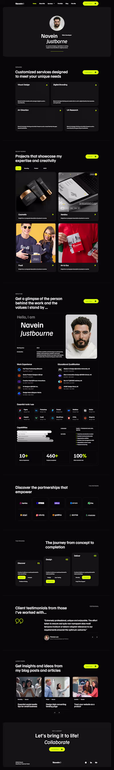 Wordpress Portfolio Website