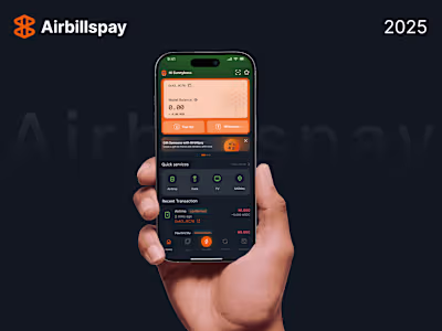 AirbillsPay Redesign | MOBILE AND WEB APP