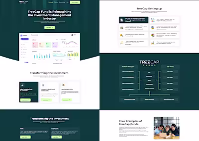 TreeCap Funds || Landing page redesign || Figma A modern, co...