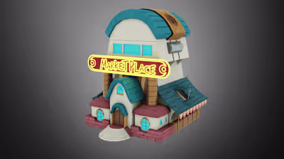 Stylized 3D Building Model