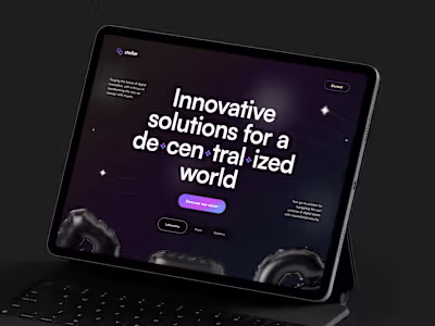 Landing Page for Stellar
