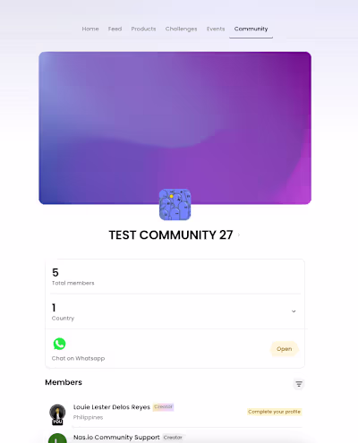 Nas.io Community Building