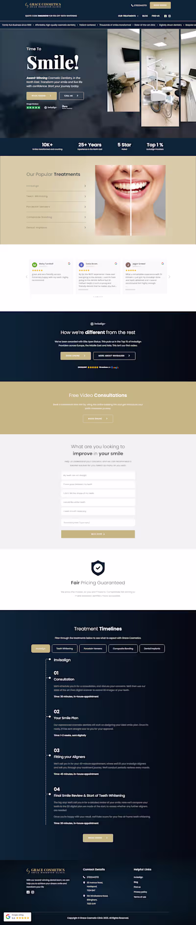 Grace Cosmetics - Dental Clinic Website