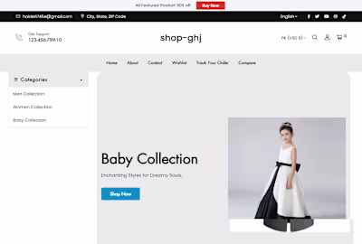 Shopify Store design