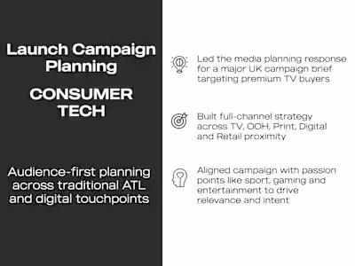 Audience-First Campaign Planning – Consumer Tech
