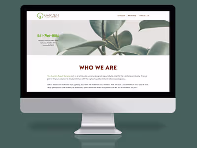 Garden Depot Web Redesign