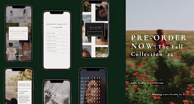 Marketing content design for The Light Studios