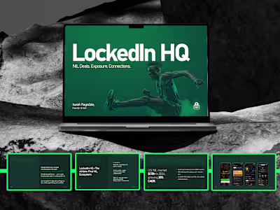 Investor Pitch Deck Design for LockedIn HQ