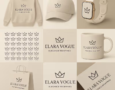 ✨ Elara Vogue – Elegance Redefined Branding and Logo design