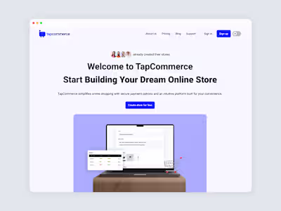 TapCommerce - Framer Design & Build 