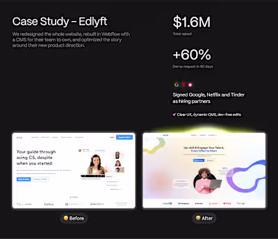 Client win after the website launch!