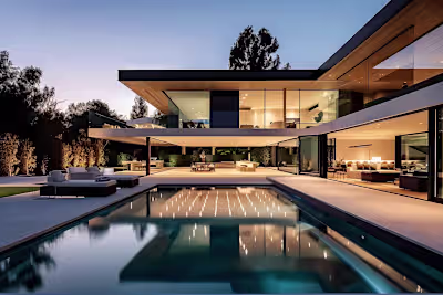 Modern Residential Home Exterior Rendering