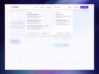 Mega menu design is complete. Now it’s time to build it! 🩺