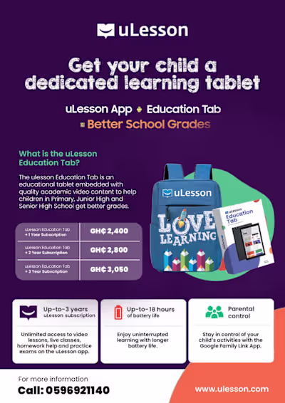 uLesson flyer design