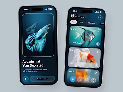 Aquarium Fishes App UI Concept