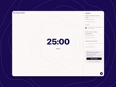 The Focus Clock: Minimalist deep work timer (FR)