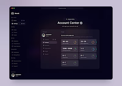 AI Chat Bot Dashboard Design