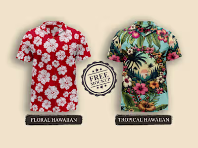 Floral Tropical Hawaiian Shirt Design for Printify