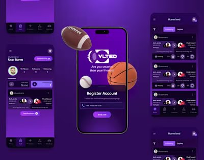 Sports Social Network Mobile App UX/UI