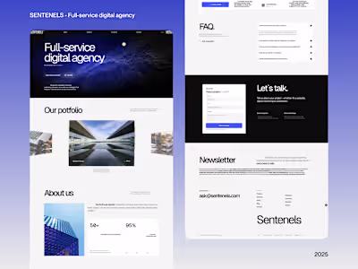 Framer Website Development for Full-service digital agency