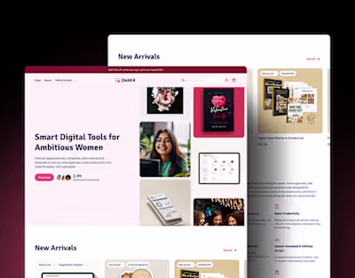 Digital 4 Her E-commerce Landing Page