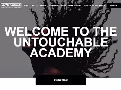 Website for Financial Education Company: Untouchable Academy