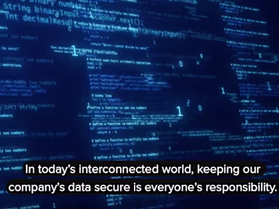 Cybersecurity Employee Training – Educational Explainer Video