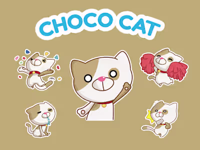 Choco Cat Mascot Design