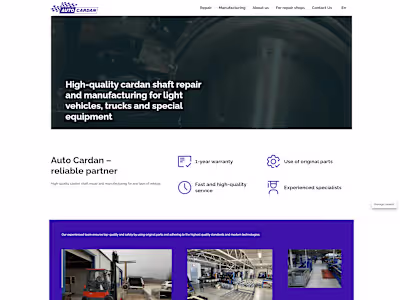 Custom WordPress for A Cardan Repair Shop