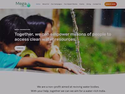 A dynamic website for Mega Foundation