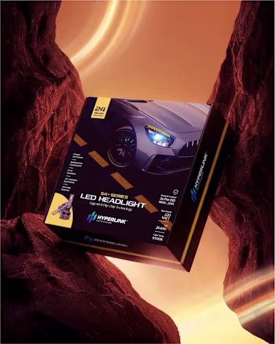 LED Headlight Packaging Design (220W)