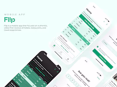 Flip | User Journey and Design Direction for Mobile App