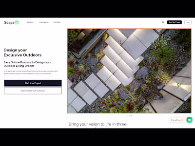 Custom Website for Online Outdoor Living Design Service