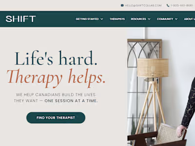 Canada’s Leading Virtual Therapy Practice Webflow Development 