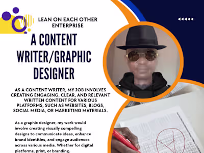Content writer and Graphic Designing